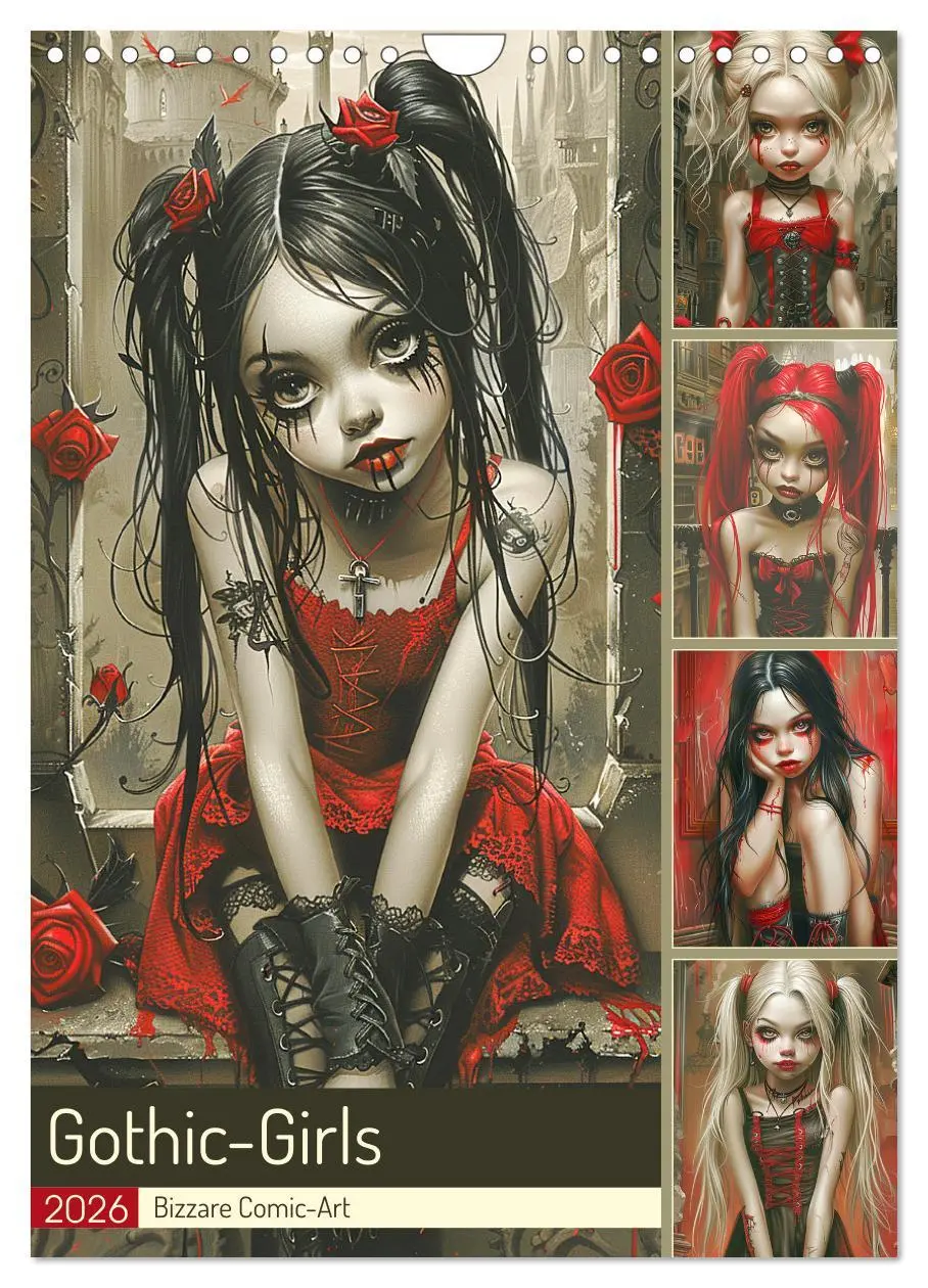 Cover: 9783516262919 | Gothic-Girls. Bizzare Comic-Art (Wandkalender 2026 DIN A4 hoch),...