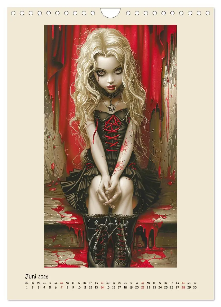 Bild: 9783516262919 | Gothic-Girls. Bizzare Comic-Art (Wandkalender 2026 DIN A4 hoch),...