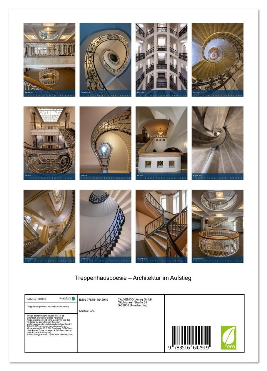 Bild: 9783516642919 | Treppenhauspoesie - Architektur im Aufstieg (Wandkalender 2026 DIN...