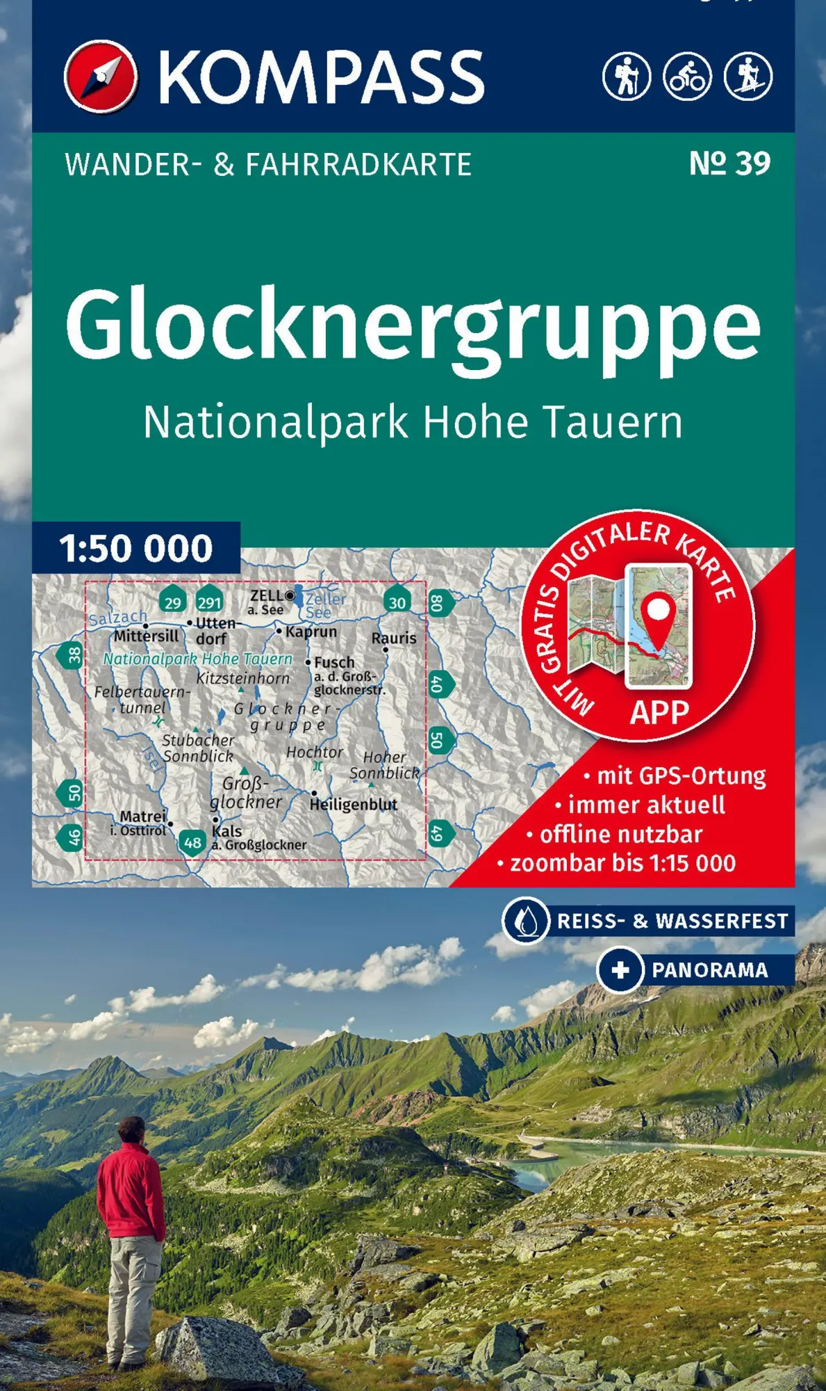Cover: 9783991542919 | KOMPASS Wanderkarte 39 Glocknergruppe, Nationalpark Hohe Tauern...