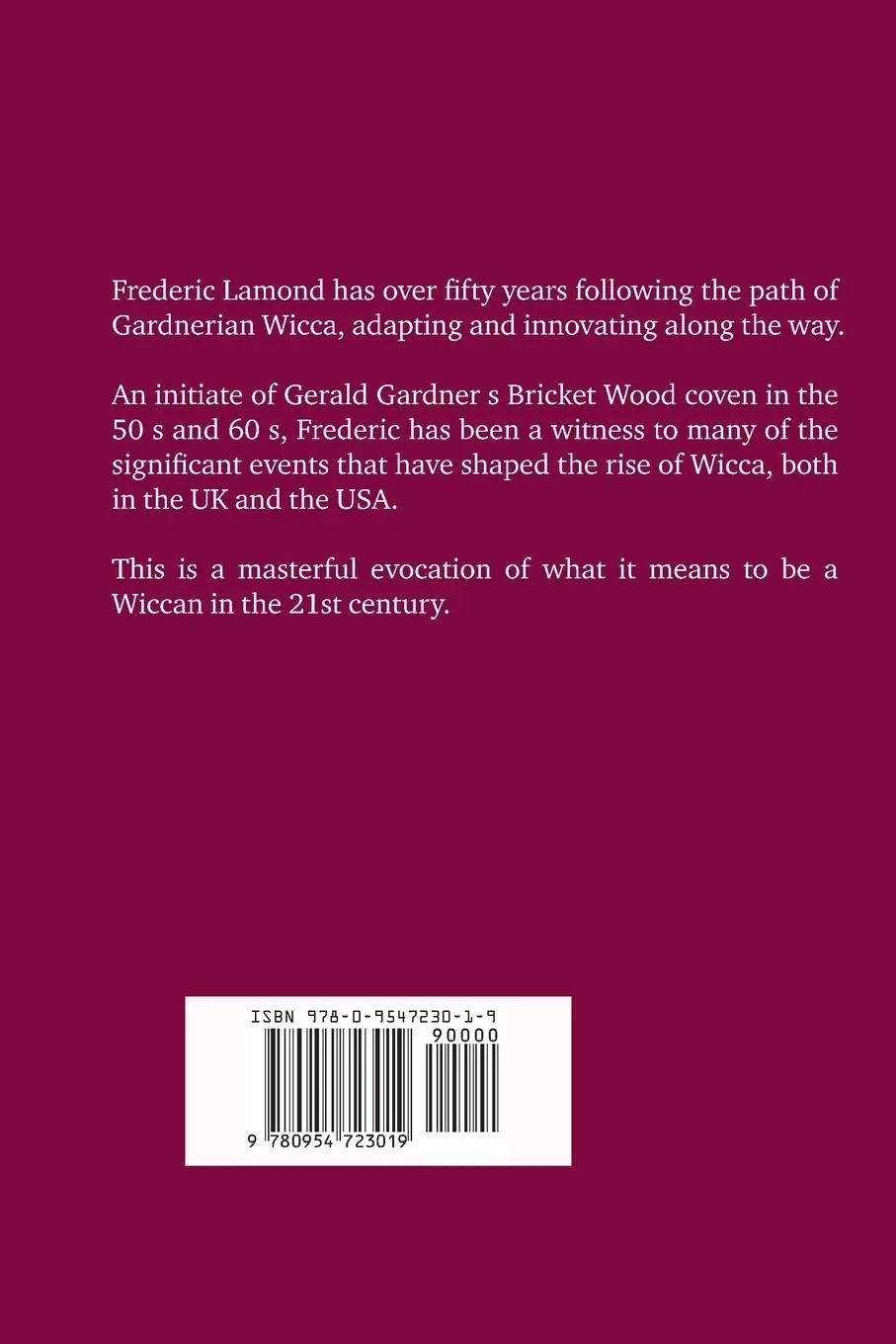 Rückseite: 9780954723019 | Fifty Years of Wicca | Frederic Lamond | Taschenbuch | Englisch | 2023
