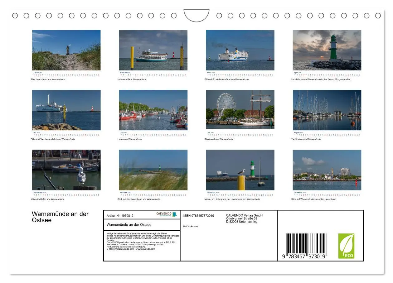 Bild: 9783457373019 | Warnemünde an der Ostsee (Wandkalender 2026 DIN A4 quer), CALVENDO...