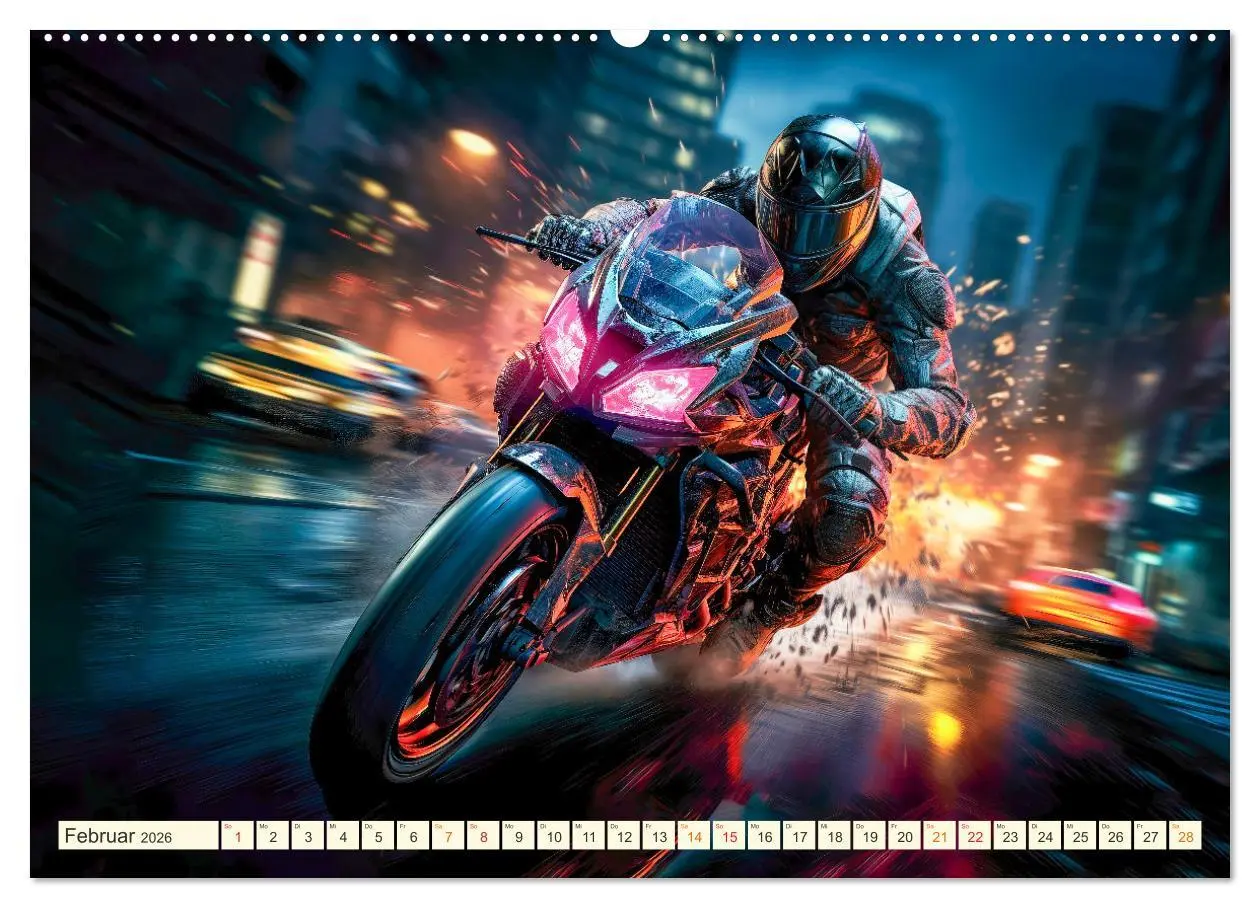 Bild: 9783457513019 | Motorrad Fantasien (Wandkalender 2026 DIN A2 quer), CALVENDO...