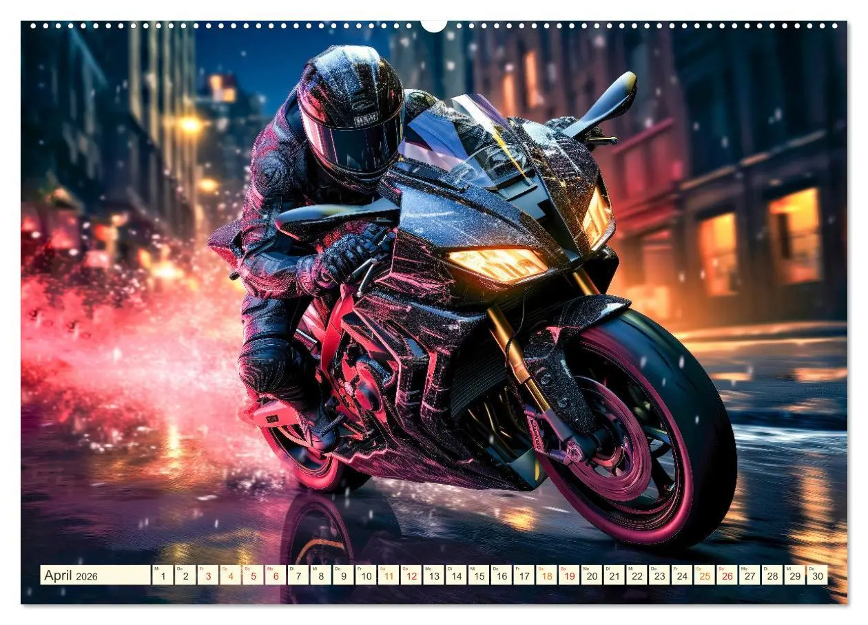 Bild: 9783457513019 | Motorrad Fantasien (Wandkalender 2026 DIN A2 quer), CALVENDO...