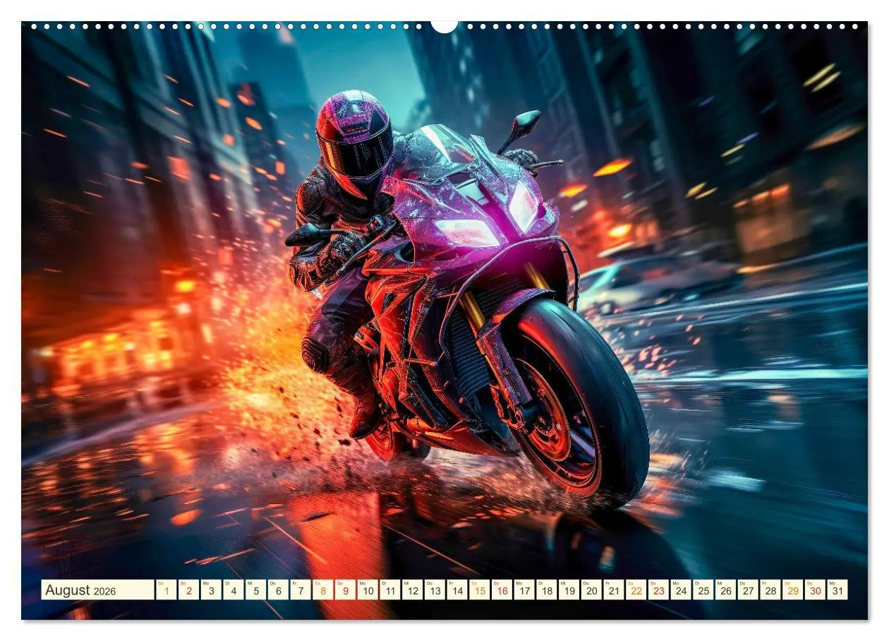 Bild: 9783457513019 | Motorrad Fantasien (Wandkalender 2026 DIN A2 quer), CALVENDO...