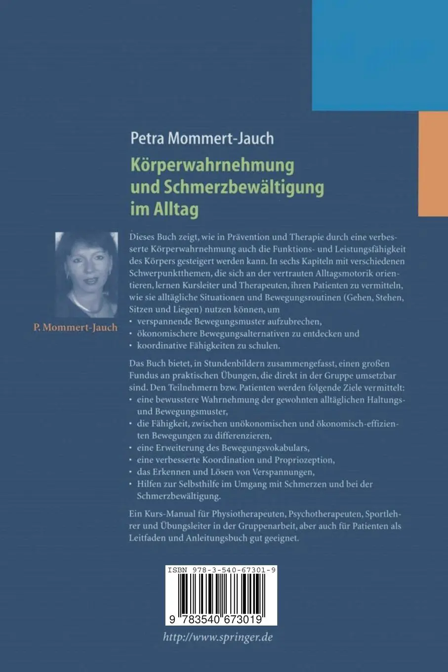 Rückseite: 9783540673019 | Körperwahrnehmung und Schmerzbewältigung im Alltag | Mommert-Jauch