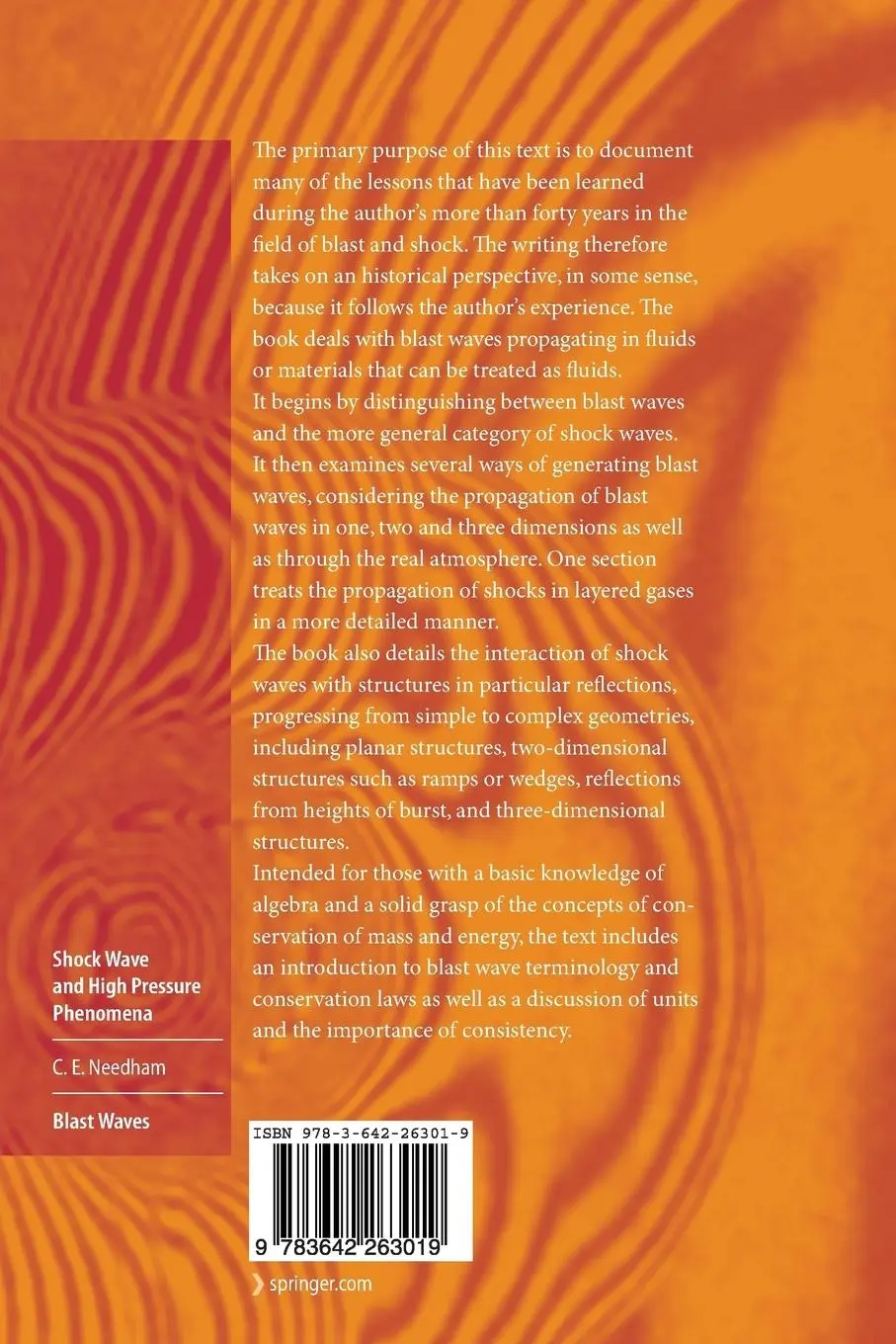 Rückseite: 9783642263019 | Blast Waves | Charles E. Needham | Taschenbuch | x | Englisch | 2012