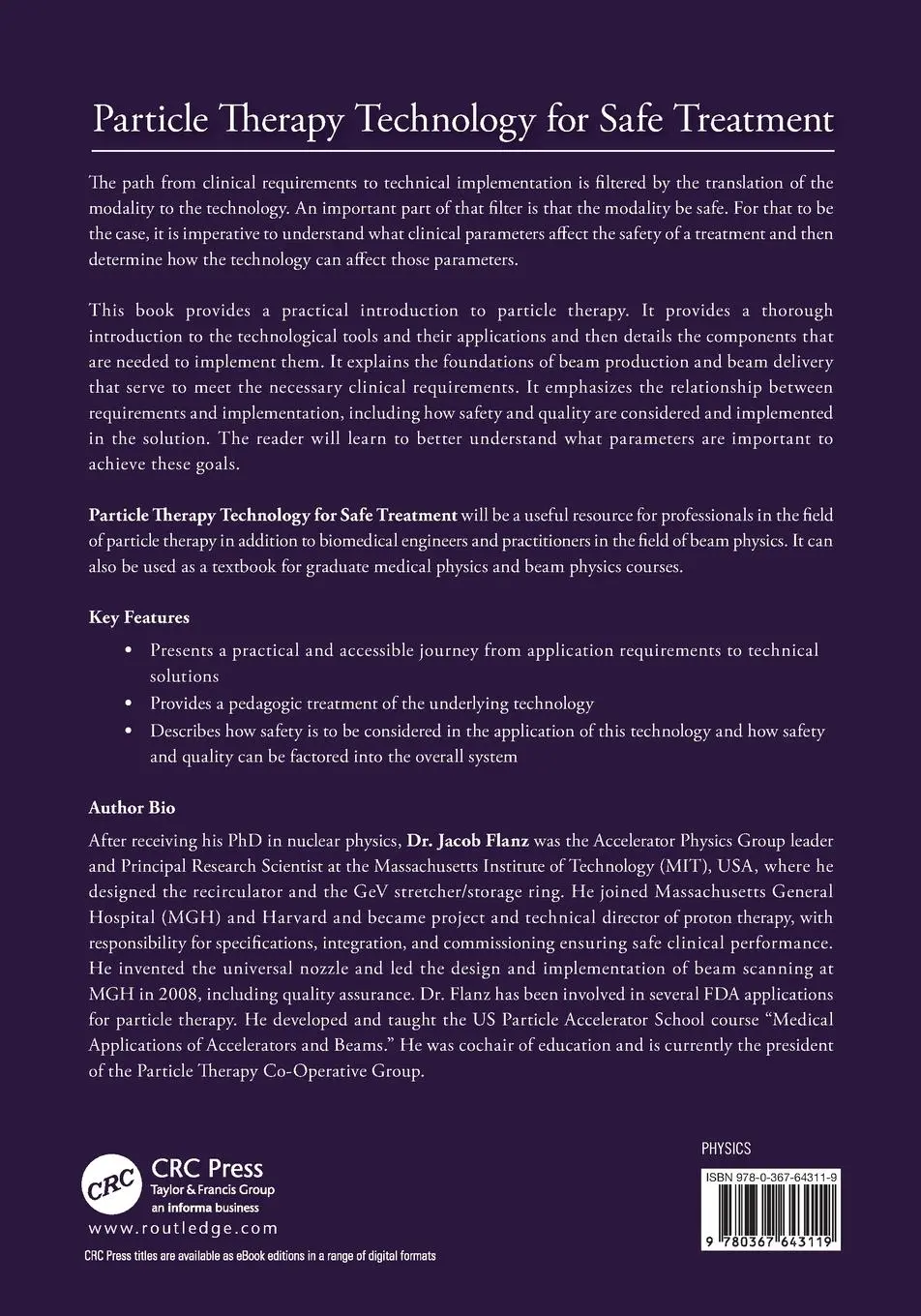 Rückseite: 9780367643119 | Particle Therapy Technology for Safe Treatment | Jay Flanz | Buch