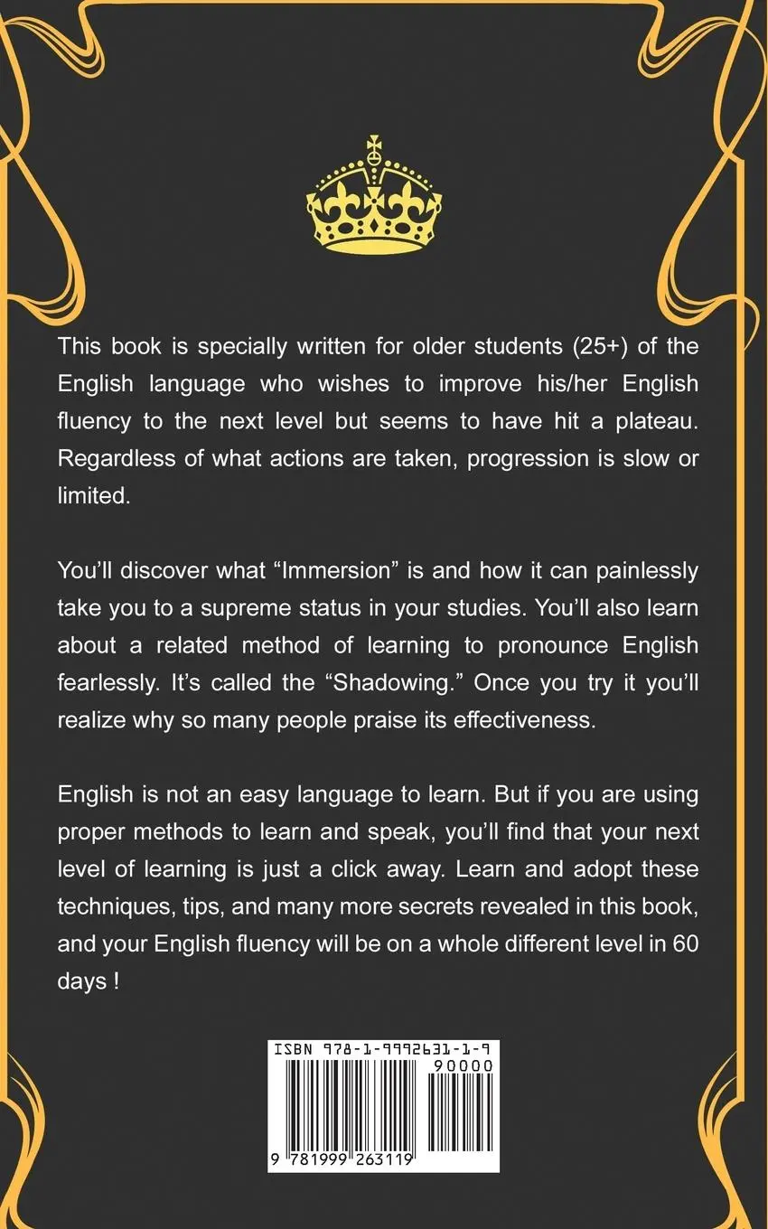 Rückseite: 9781999263119 | English Fluency For Adult - How to Learn and Speak English Fluently...