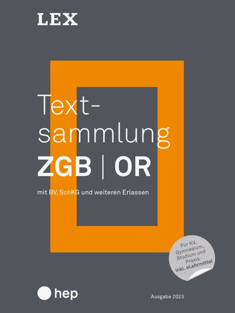 Cover: 9783035523119 | Textsammlung ZGB OR (Print inkl. eLehrmittel) | Taschenbuch | Deutsch