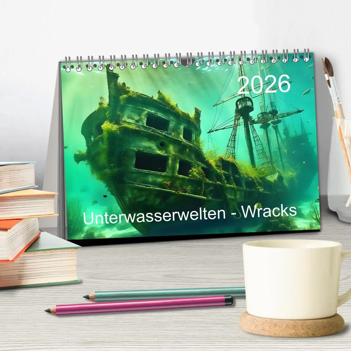 Bild: 9783457293119 | Unterwasserwelt der Wracks 2026 (Tischkalender 2026 DIN A5 quer),...
