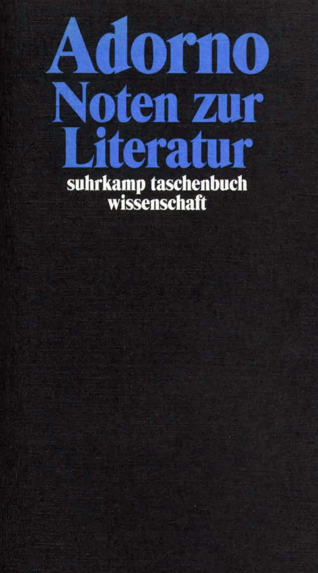 Cover: 9783518293119 | Noten zur Literatur | Gesammelte Schriften in 20 Bänden, Band 11