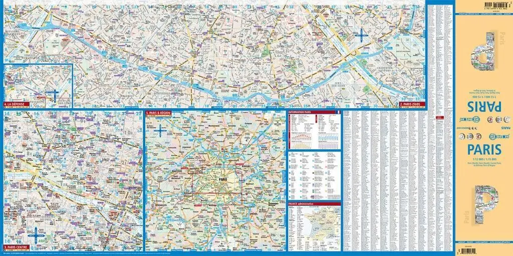 Bild: 9783866093119 | Paris 1 : 12 000 / 1 : 15 000 | (Land-)Karte | Borch Maps | 2 S.