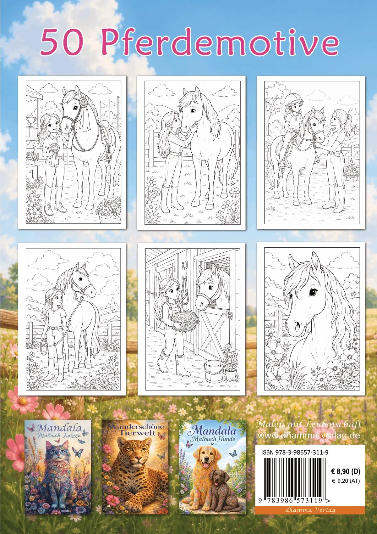 Autor: 9783986573119 | Pferde Malbuch für Mädchen von 6-8 Jahren mit 50 schönen Ausmalbildern