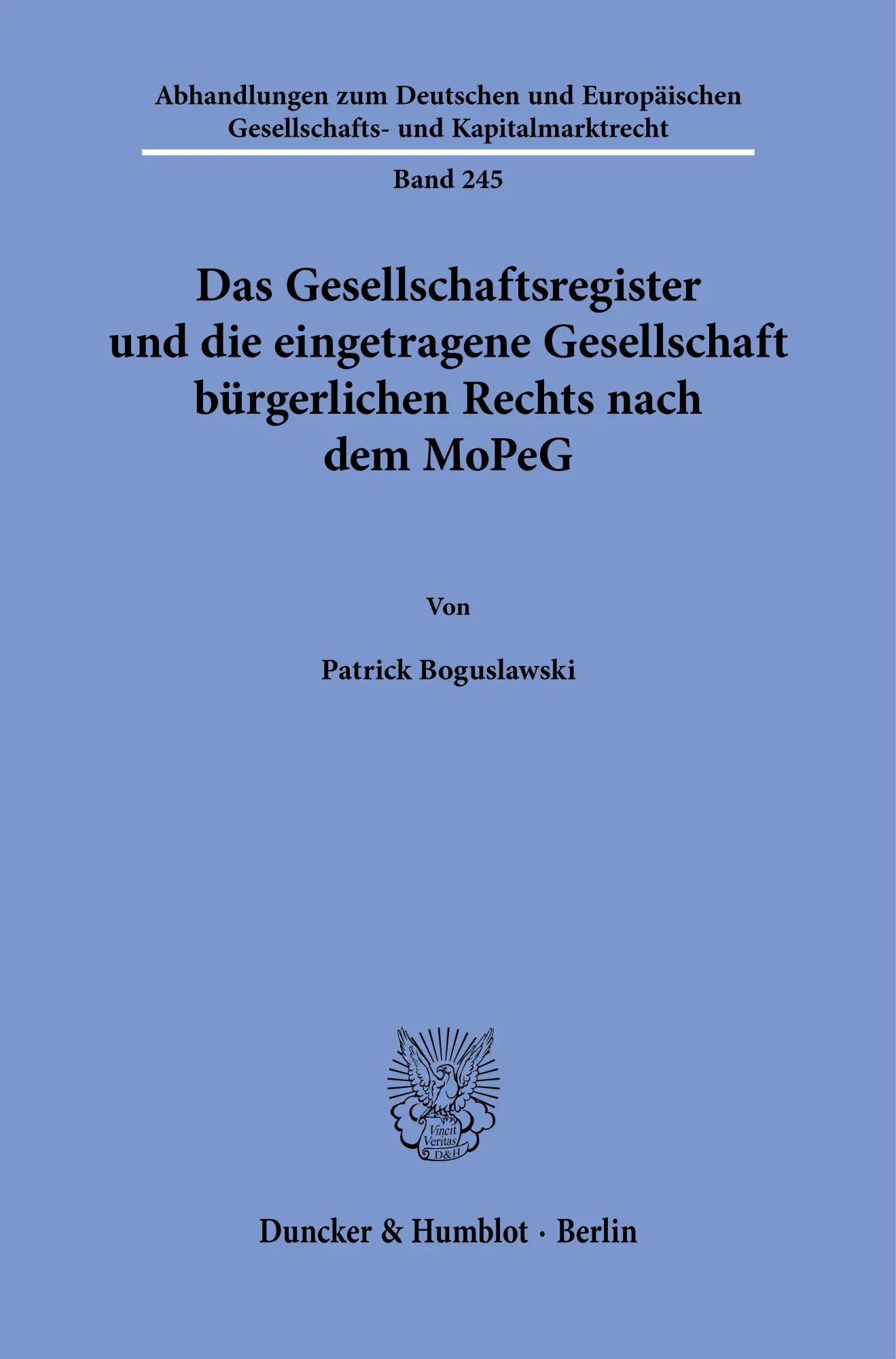 Cover: 9783428193219 | Das Gesellschaftsregister und die eingetragene Gesellschaft...
