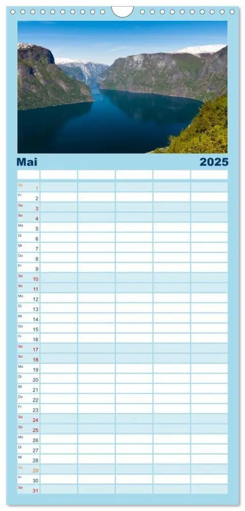 Bild: 9783457113219 | Familienplaner 2025 - Norwegen - Land im Norden mit 5 Spalten...
