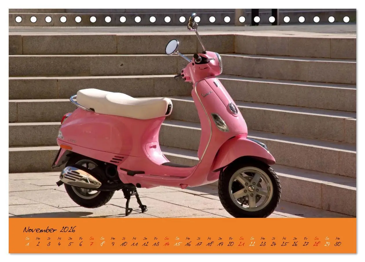 Bild: 9783457593219 | Vespa Liebe (Tischkalender 2026 DIN A5 quer), CALVENDO Monatskalender