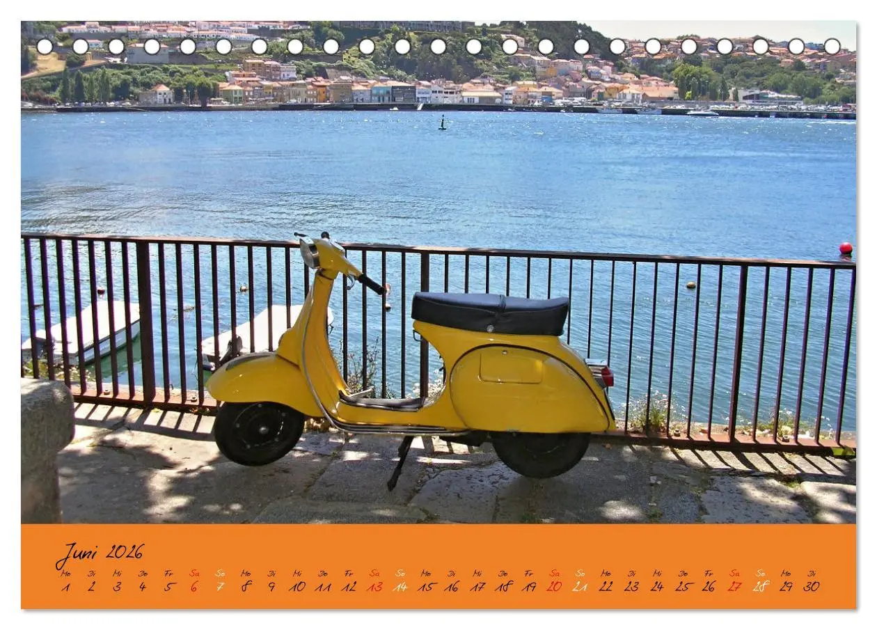 Bild: 9783457593219 | Vespa Liebe (Tischkalender 2026 DIN A5 quer), CALVENDO Monatskalender