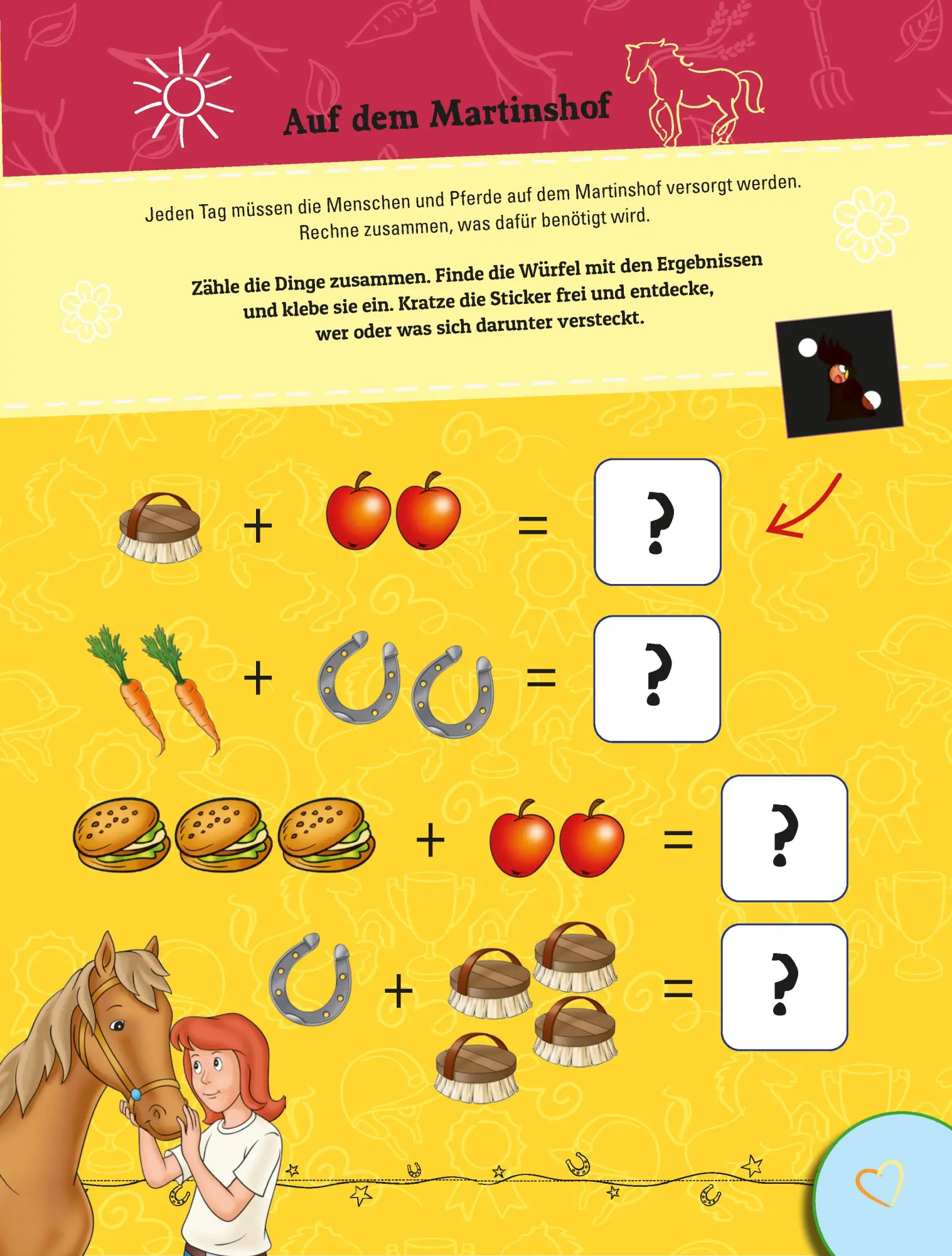 Bild: 9783849943219 | Bibi &amp; Tina: Kritzel-Kratzel Stickerbuch mit Rätseln | Verlag | Buch