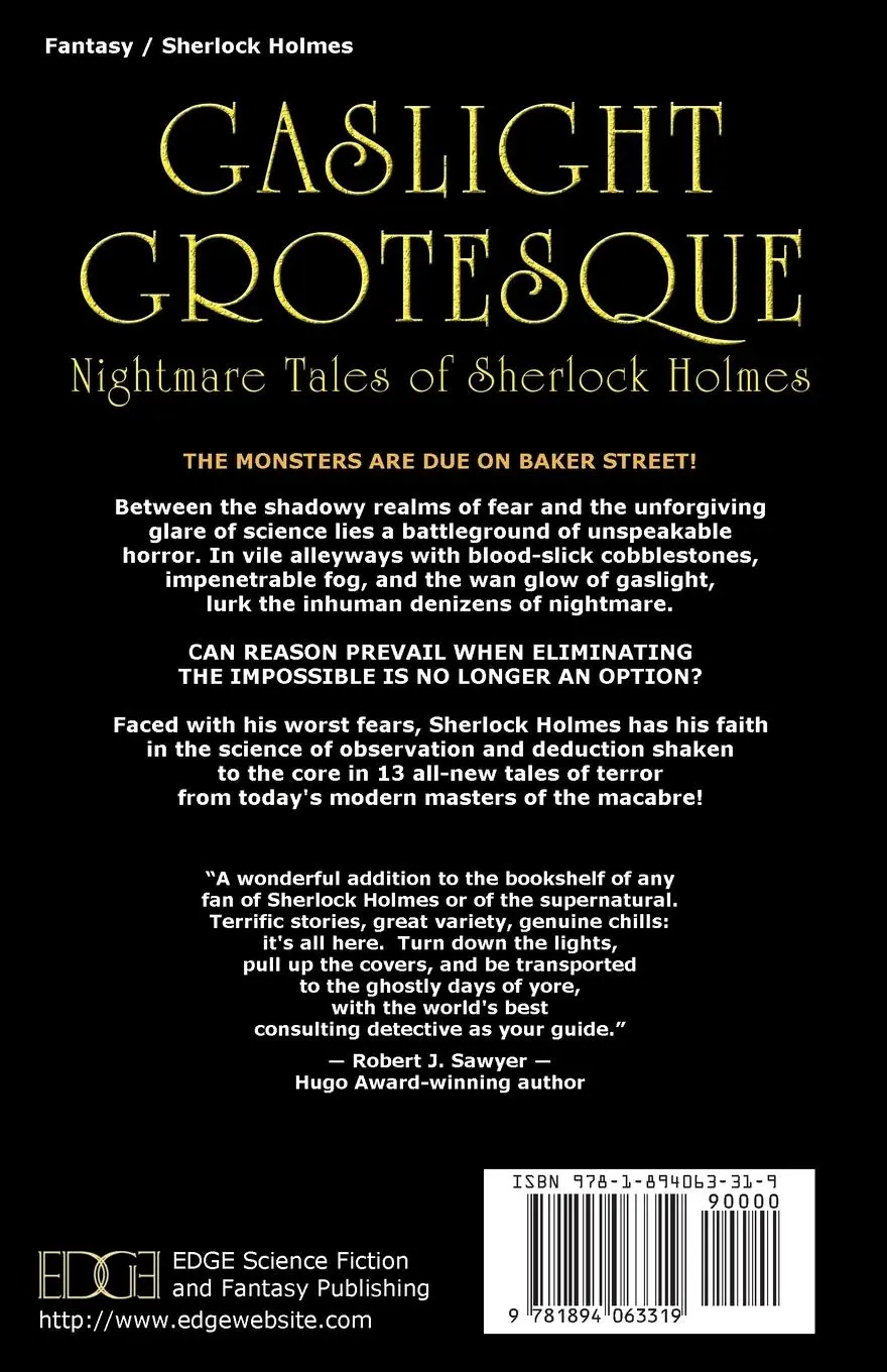 Rückseite: 9781894063319 | Gaslight Grotesque | Nightmare Tales of Sherlock Holmes | Taschenbuch