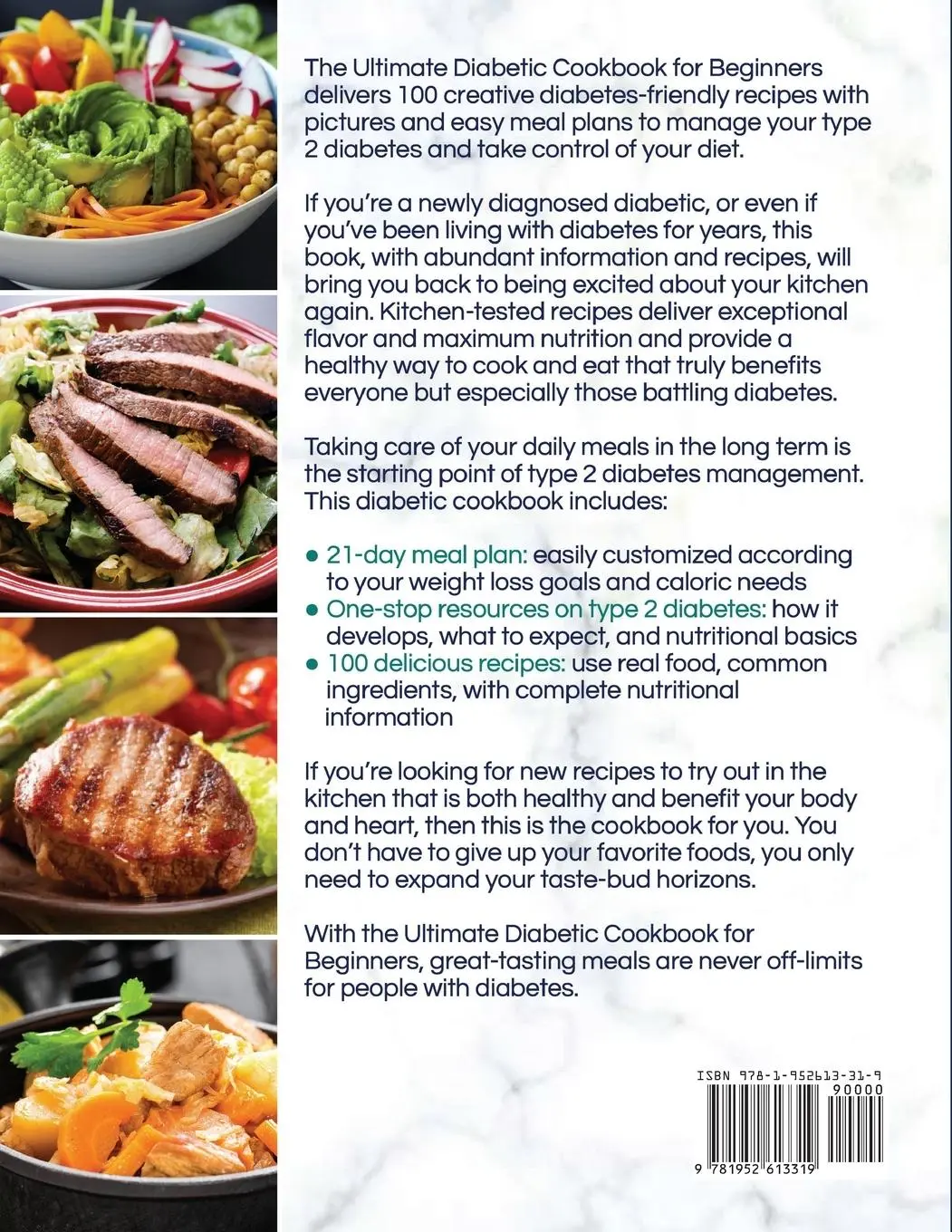 Rückseite: 9781952613319 | The Ultimate Diabetic Cookbook for Beginners | Jamie Press | Buch