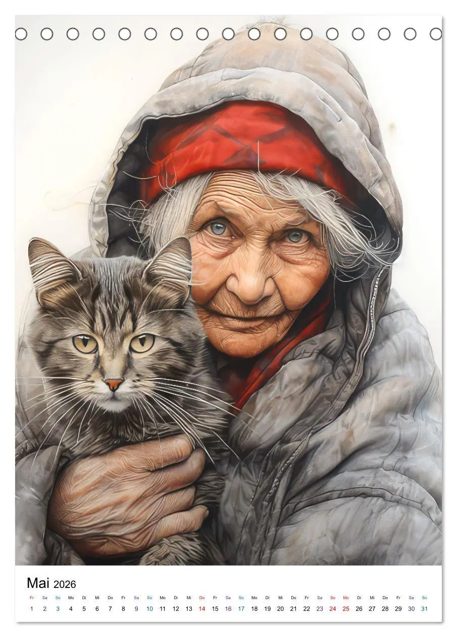 Bild: 9783516293319 | Katzenliebe Kunstbilder (Tischkalender 2026 DIN A5 hoch), CALVENDO...