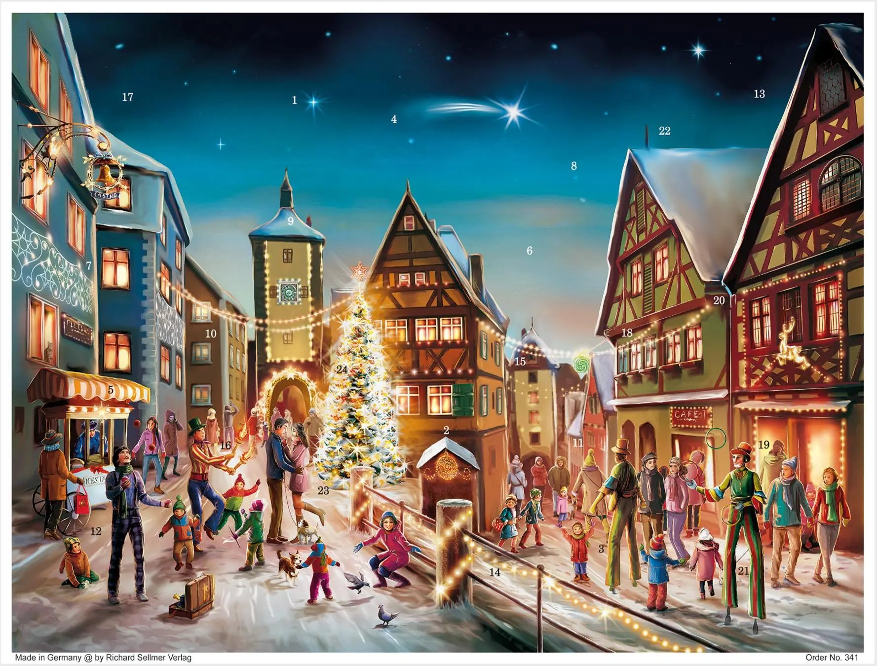 Cover: 4025985993419 | Adventskalender "Rothenburg Plönlein" | Papier Adventskalender | Haduk