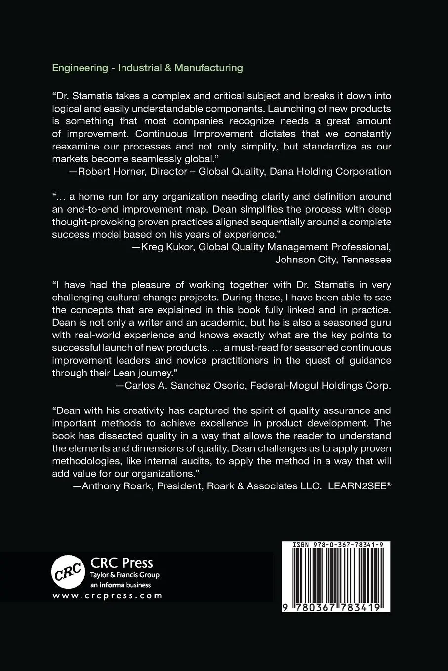 Rückseite: 9780367783419 | Quality Assurance | D. H. Stamatis | Taschenbuch | Englisch | 2021
