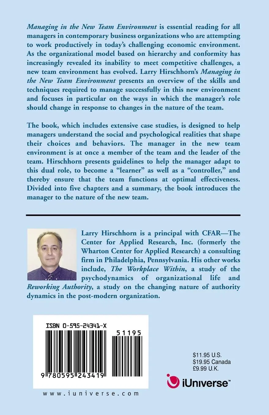 Rückseite: 9780595243419 | Managing in the New Team Environment | Skills, Tools, and Methods