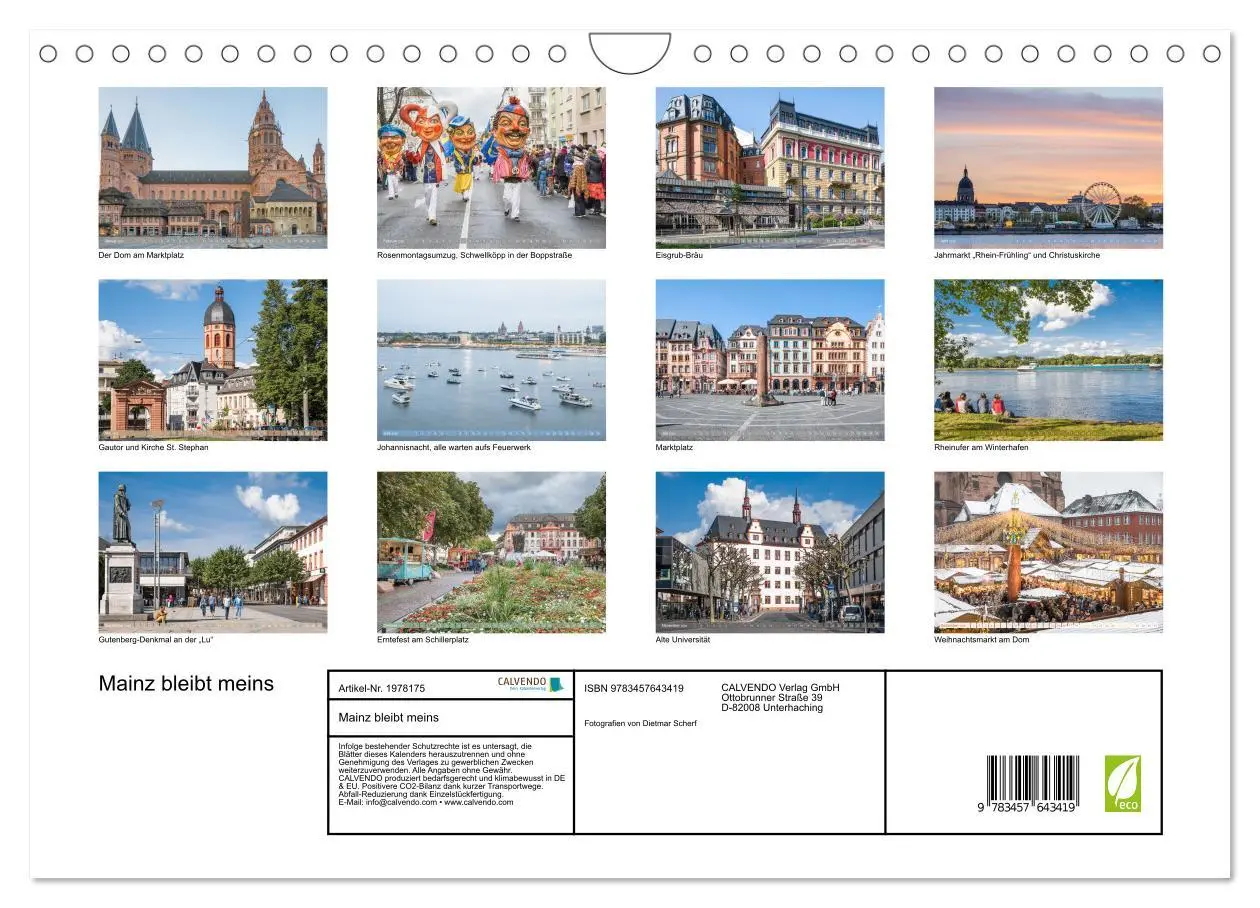 Bild: 9783457643419 | Mainz bleibt meins (Wandkalender 2026 DIN A4 quer), CALVENDO...