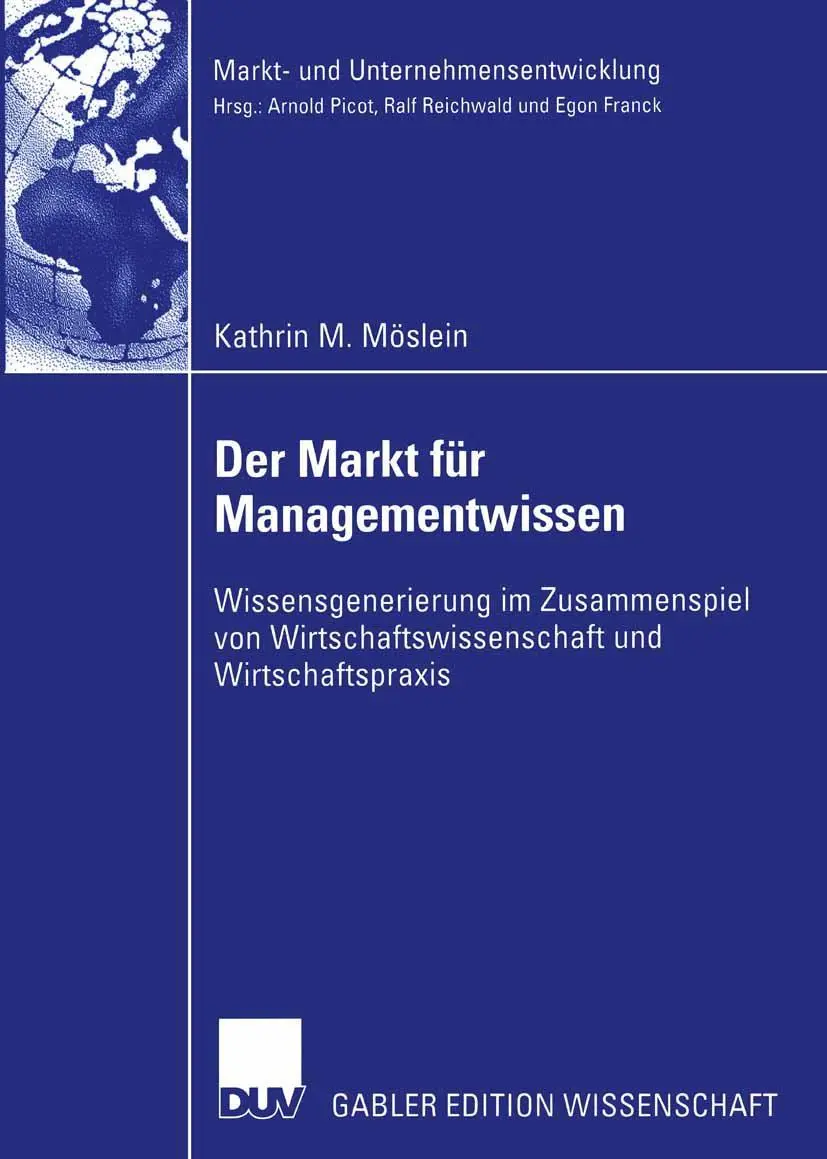 Cover: 9783824483419 | Der Markt für Managementwissen | Kathrin M. Möslein | Taschenbuch
