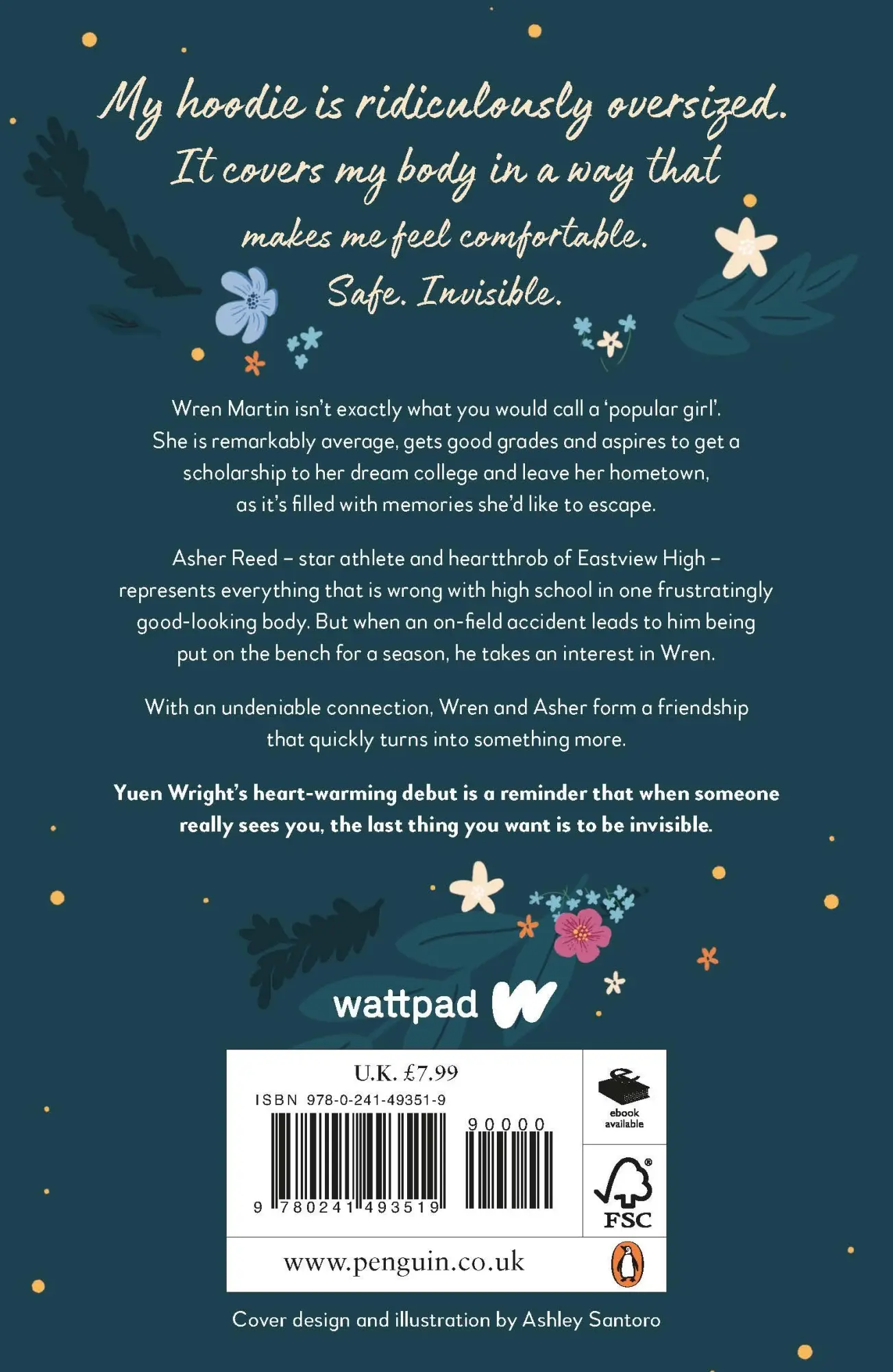 Rückseite: 9780241493519 | The Hoodie Girl | Yuen Wright | Taschenbuch | A Wattpad Novel | 290 S.