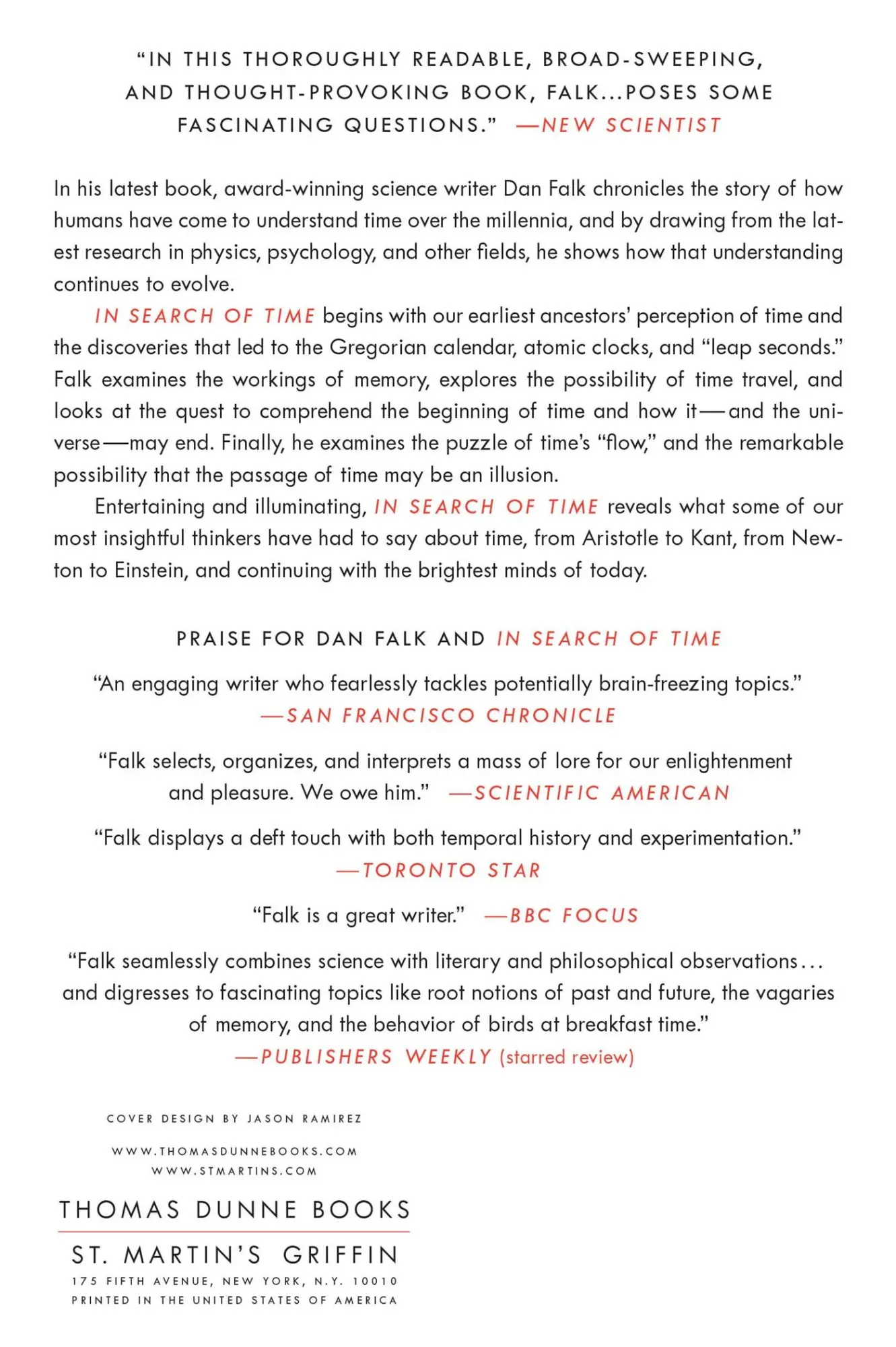 Rückseite: 9780312603519 | In Search of Time | The History, Physics, and Philosophy of Time
