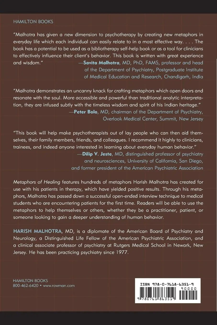 Rückseite: 9780761863519 | Metaphors of Healing | Harish Malhotra | Taschenbuch | Englisch | 2014