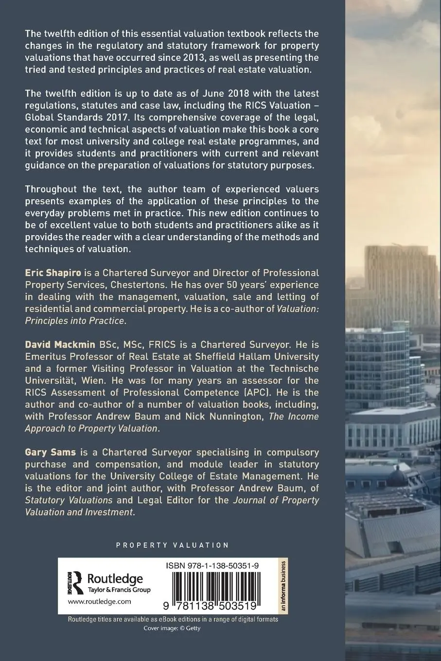 Rückseite: 9781138503519 | Modern Methods of Valuation | Eric Shapiro (u. a.) | Taschenbuch