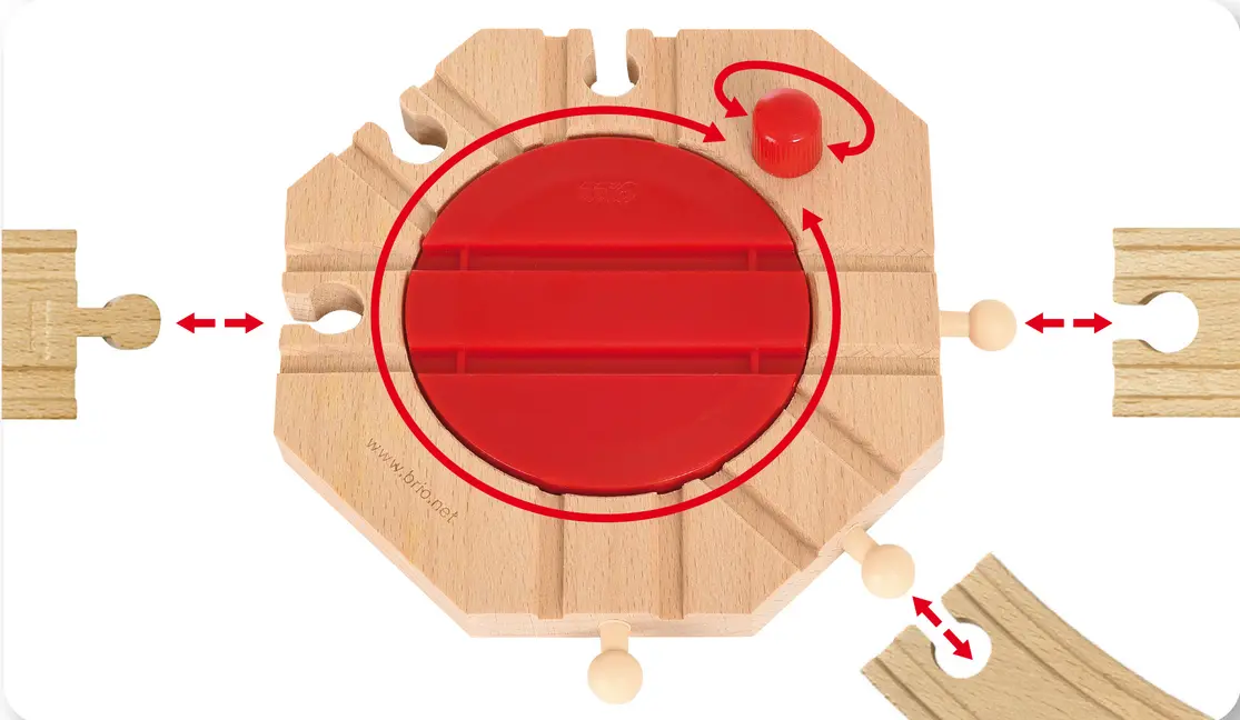 Bild: 7312350333619 | BRIO World - Mechanische Drehscheibe | BRIO® | Spiel | In Schachtel