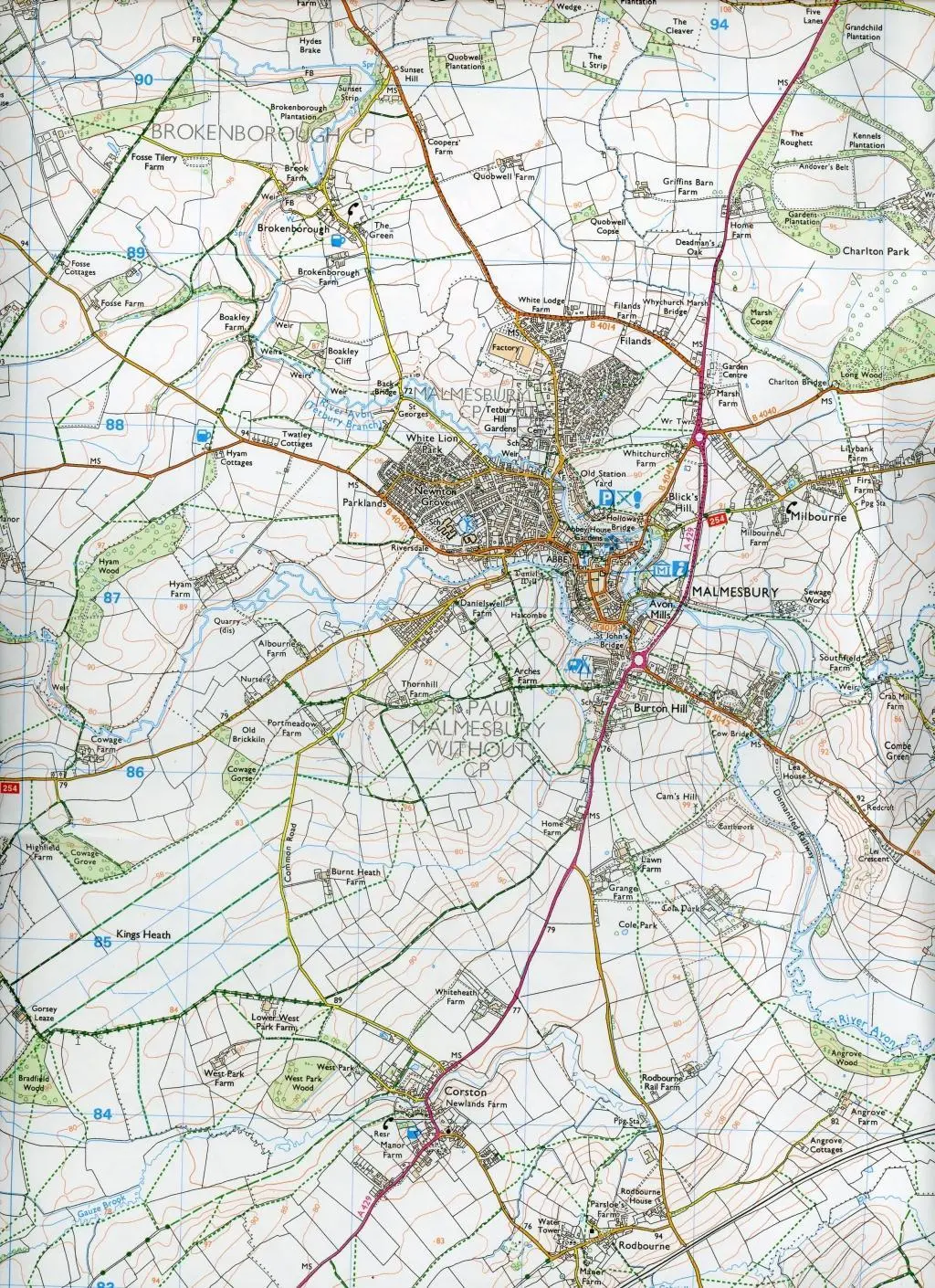 Bild: 9780319243619 | Stroud, Tetbury and Malmesbury | Ordnance Survey | (Land-)Karte | 2015