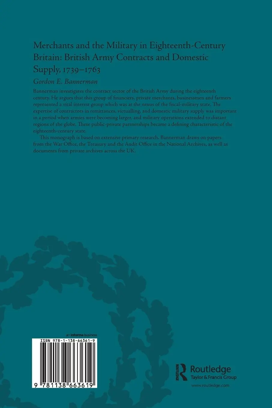 Rückseite: 9781138663619 | Merchants and the Military in Eighteenth-Century Britain | Bannerman