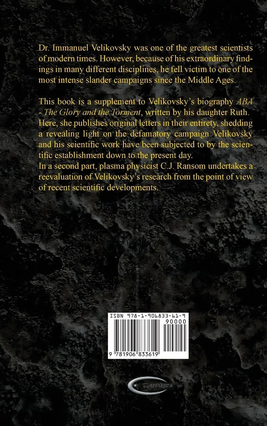 Rückseite: 9781906833619 | Immanuel Velikovsky - The Truth Behind the Torment | Sharon | Buch