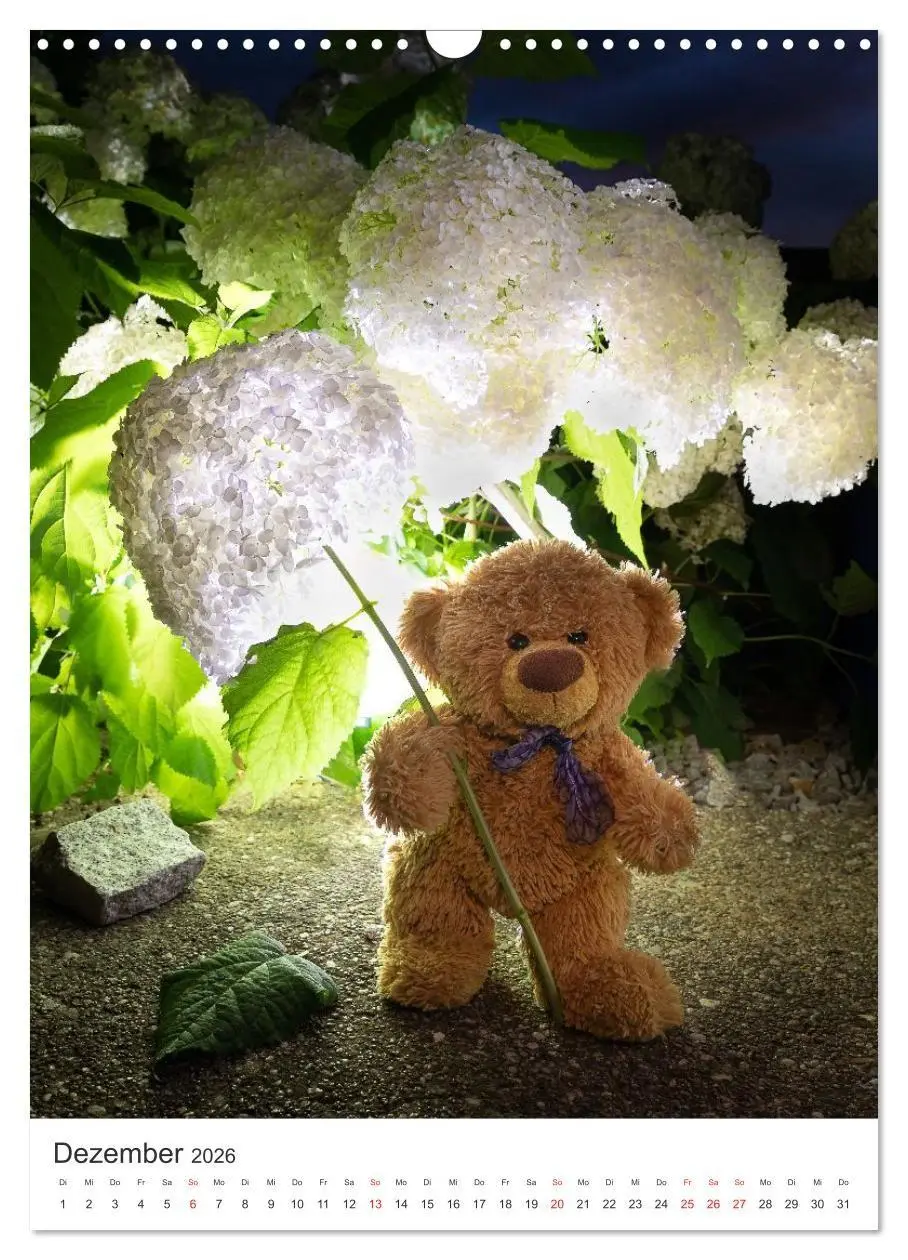 Bild: 9783516713619 | Travelling Teddy liebt Blumen und Blüten (Wandkalender 2026 DIN A3...