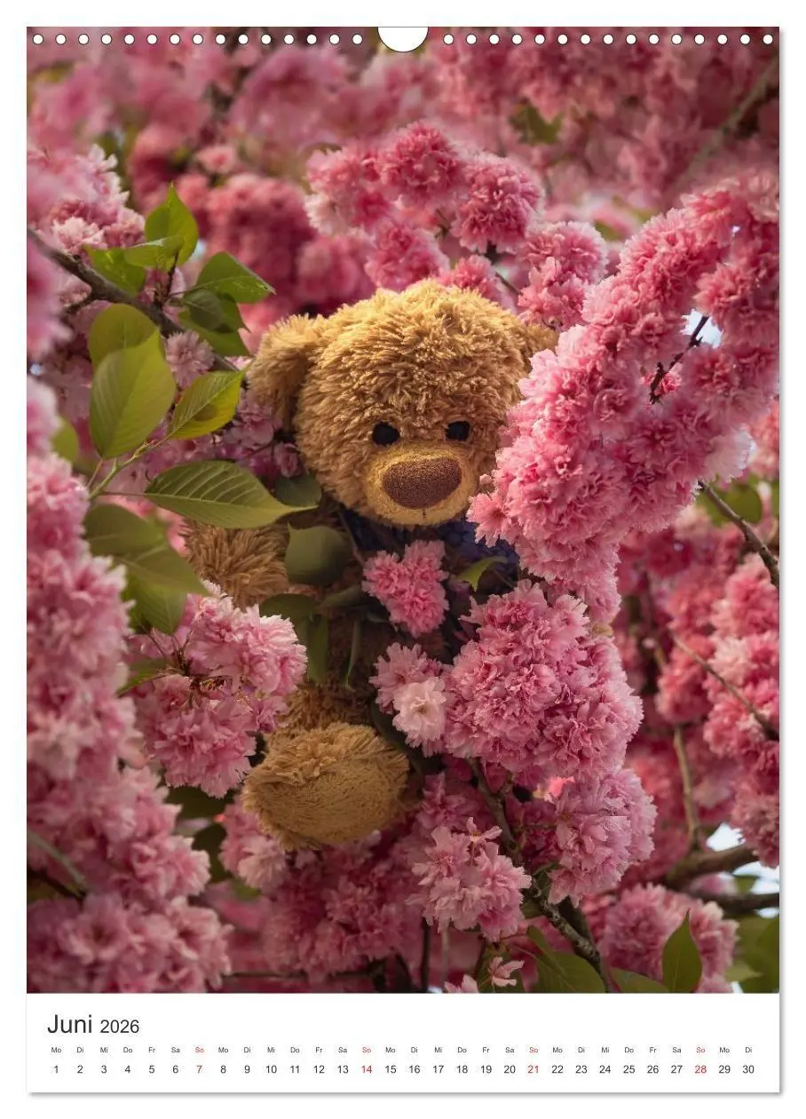 Bild: 9783516713619 | Travelling Teddy liebt Blumen und Blüten (Wandkalender 2026 DIN A3...