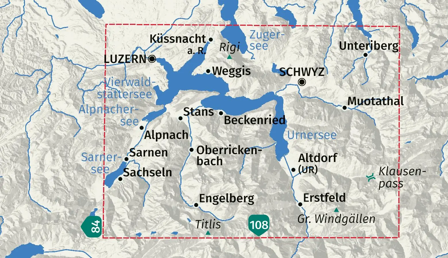 Bild: 9783991543619 | KOMPASS Wanderkarte 116 Vierwaldstättersee, Luzern 1:40.000 | Deutsch