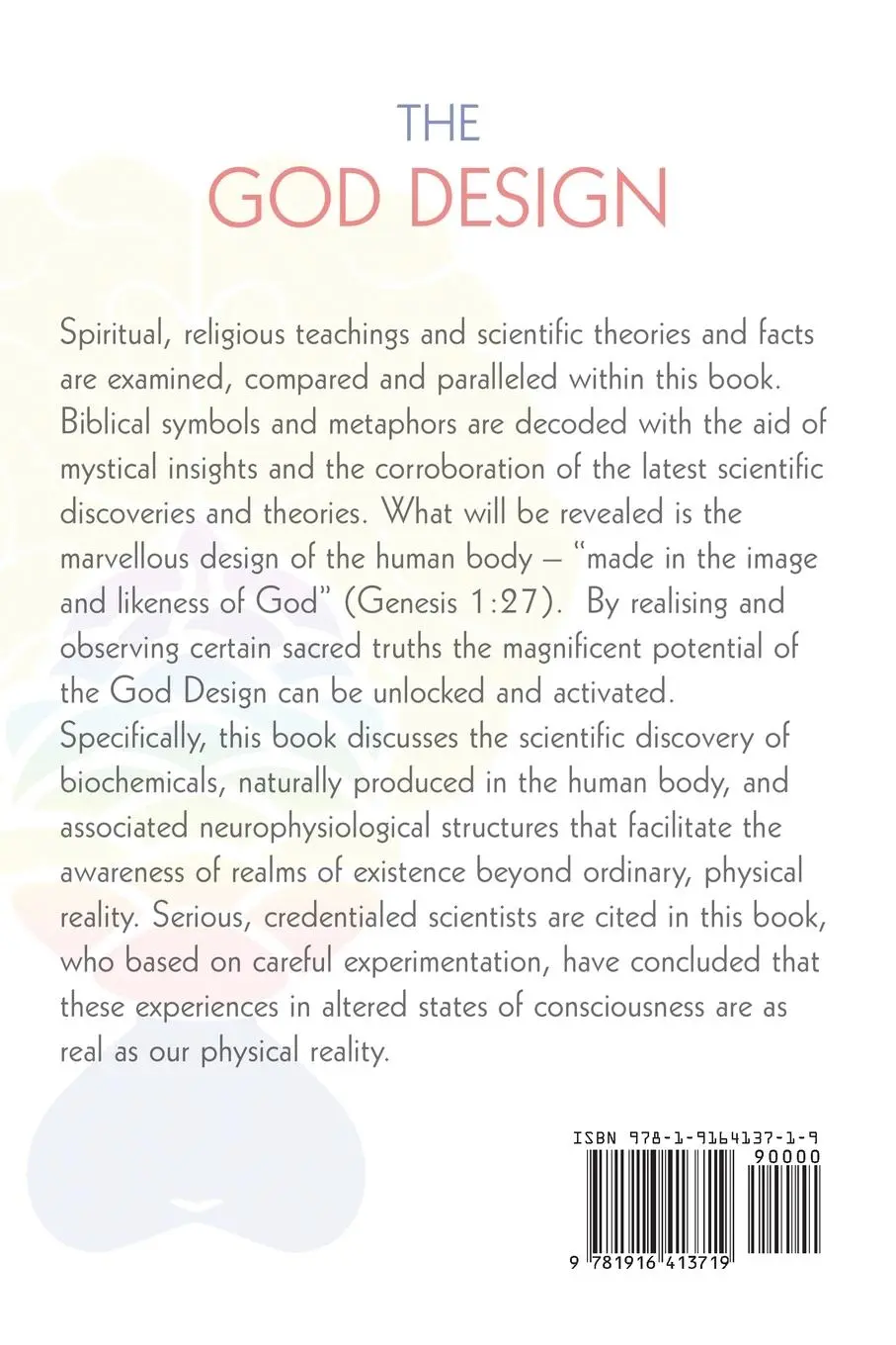 Rückseite: 9781916413719 | THE GOD DESIGN | Secrets of the Mind, Body and Soul | Kelly-Marie Kerr