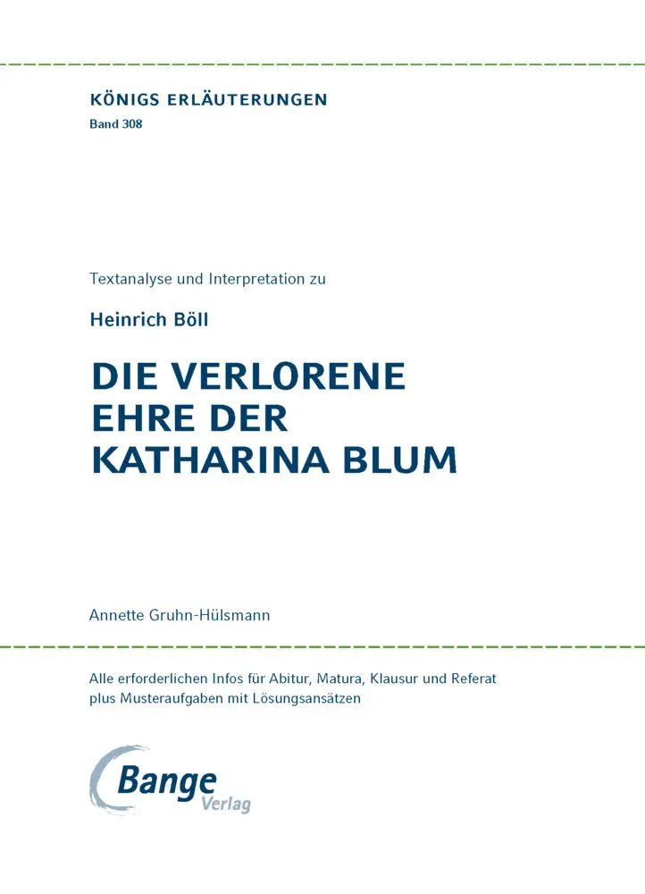 Bild: 9783129303719 | Die verlorene Ehre der Katharina Blum von Heinrich Böll | Böll | Buch