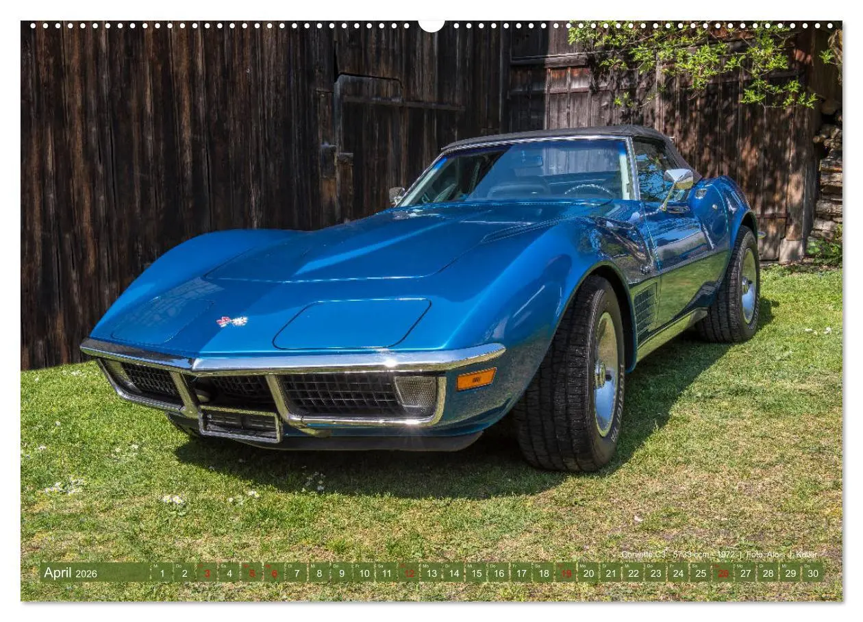 Bild: 9783457853719 | Corvette Oldtimer 2026 (Wandkalender 2026 DIN A2 quer), CALVENDO...