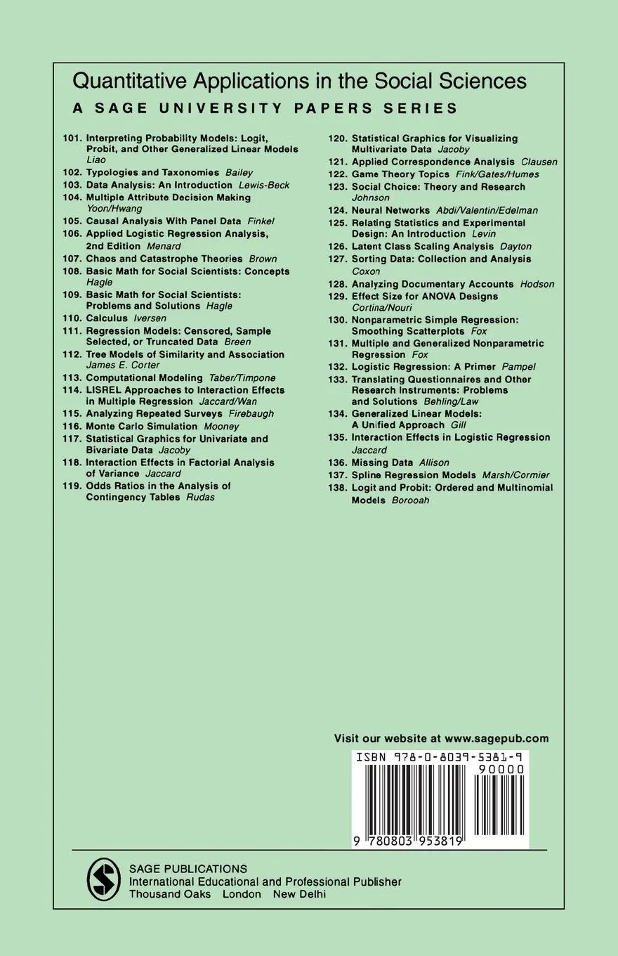 Rückseite: 9780803953819 | Bootstrapping | A Nonparametric Approach to Statistical Inference