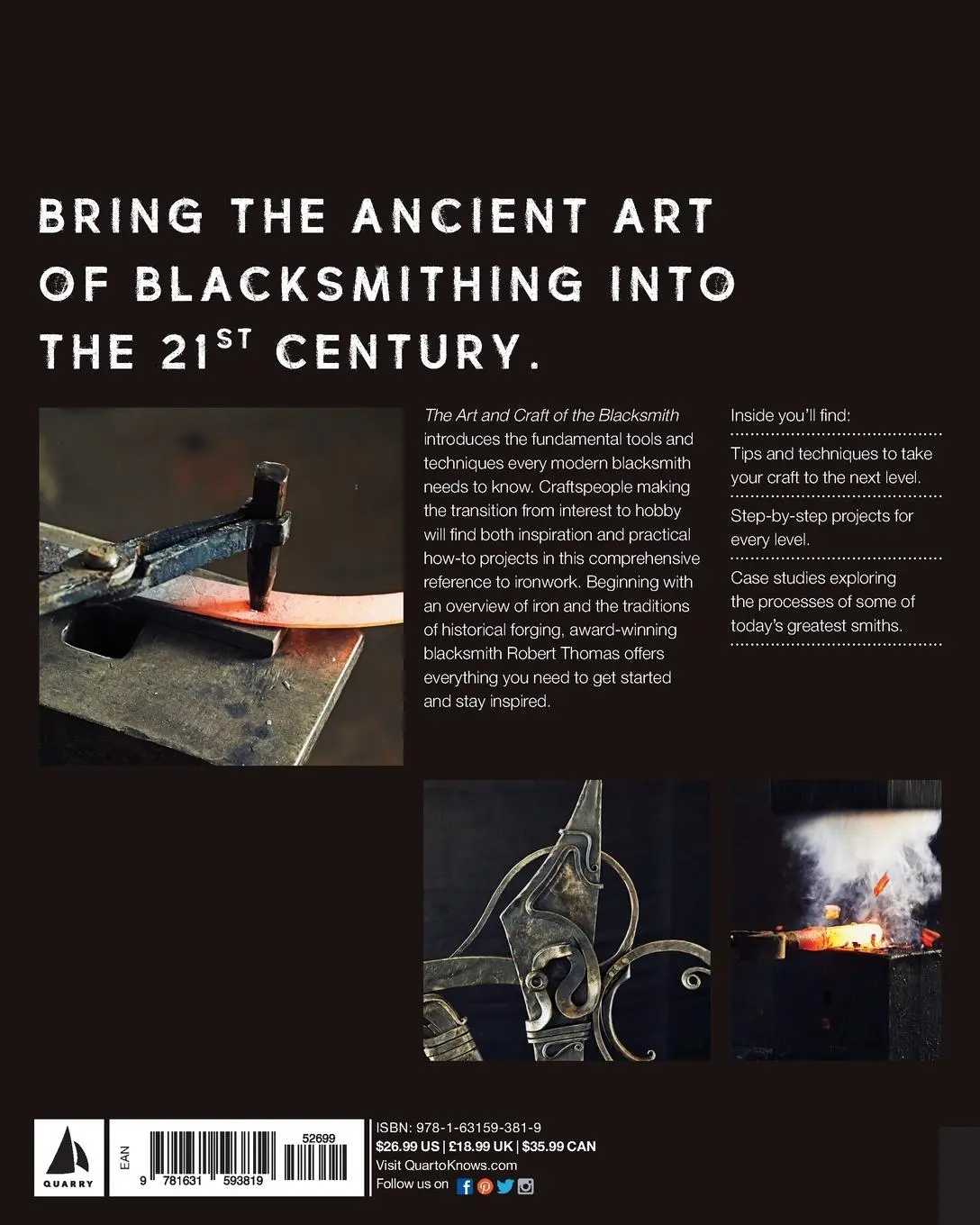 Rückseite: 9781631593819 | Art and Craft of the Blacksmith | Robert Thomas | Taschenbuch | 2018