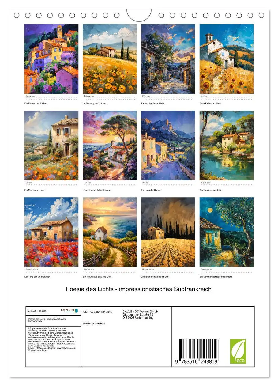 Bild: 9783516243819 | Poesie des Lichts - impressionistisches Südfrankreich (Wandkalender...