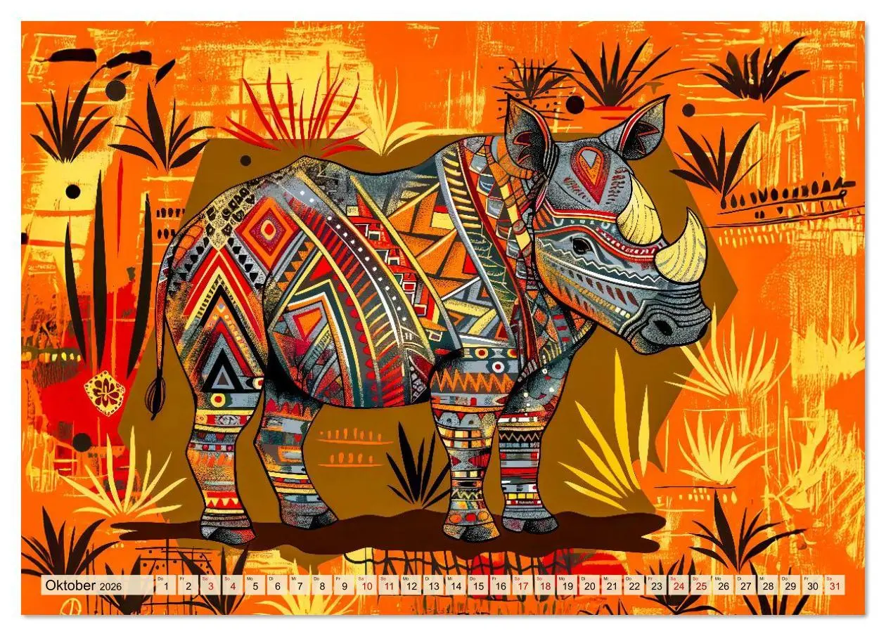 Bild: 9783516623819 | Abstraktes Afrika - Wilde Savanne in leuchtenden Farben...