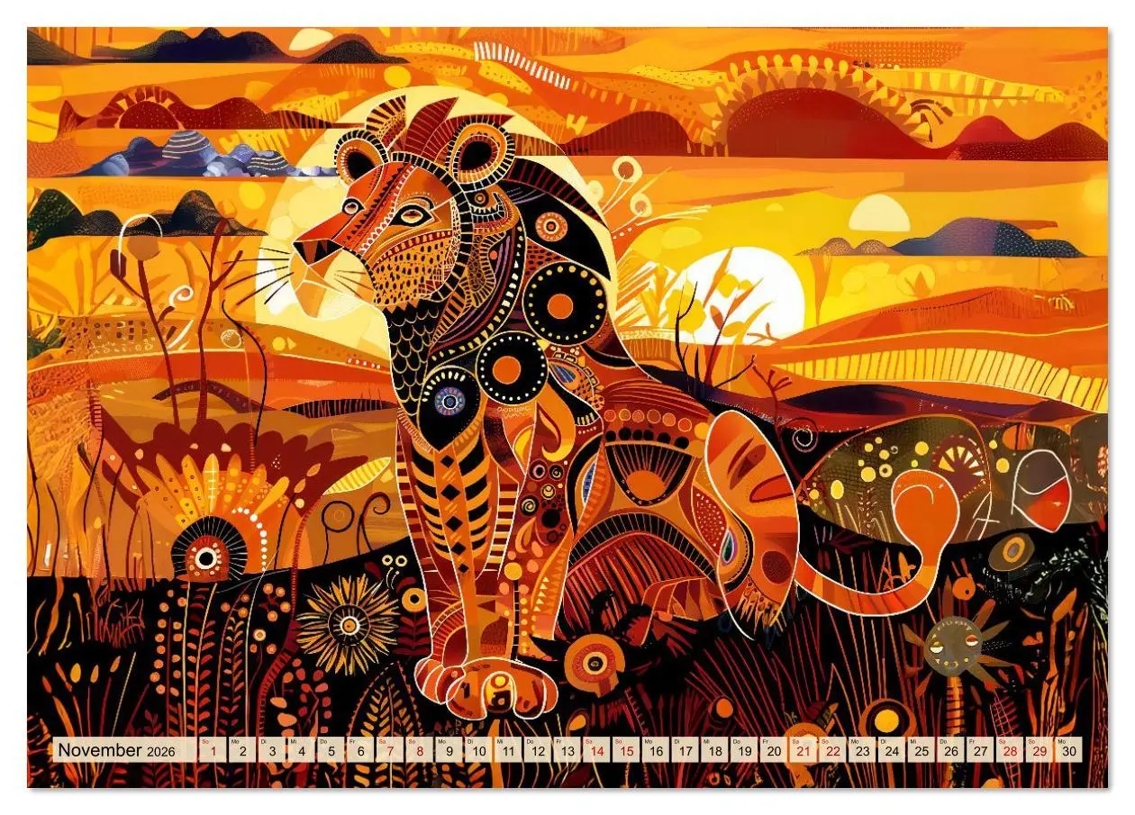 Bild: 9783516623819 | Abstraktes Afrika - Wilde Savanne in leuchtenden Farben...